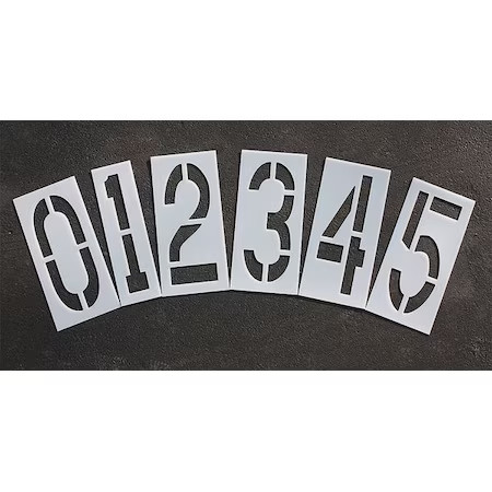 Rae Stl-116-8240 Pavement Stencil, 24 In, Number Kit, 1/16, Stl-116-8240