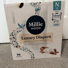 Millie Moon Luxury Diapers Size N Newborn 96 Count