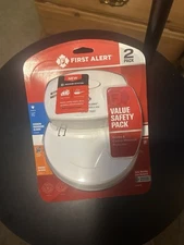First Alert Smoke Alarm Detector Carbon Monoxide 10 YR Battery 2 Pack Free Ship