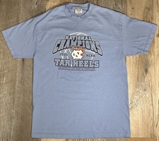 VTG 2005 UNC Tar Heels National Champions North Carolina Blue Y2K T-Shirt Size L