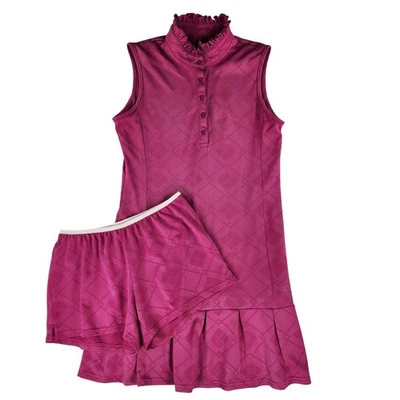 Nivo Golf Dress & Shorts Set Women S Pink Sleeveless Athletic Tennis Golf Outfit - Bild 1 von 4