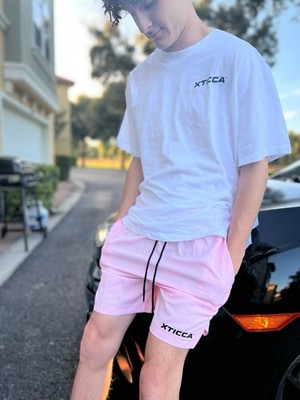 Xticca White Logo T-Shirt Streetwear Minimalist Clean Tee Large