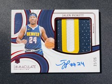 2023-24 Panini Immaculate Premium Patch Auto RPA Jalen Pickett Red 21/25 RC XV44