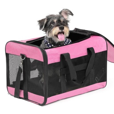 Conlun Dog Carrier Soft Sided, Large Cat 20.0''L x 12.0''W x 12.0''H, Pink