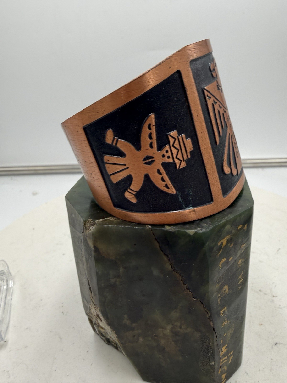 Vintage  Solid Copper Thunderbird Cuff Bracelet, … - image 3