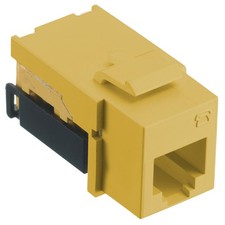 Hubbell NetSelect Yellow Snap-In 6-Wire Telephone Jack 6 Position USOC NSJUY