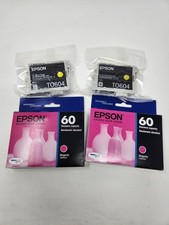Lot of Epson TO603 Magenta Ink TO604 Yellow Cartridge Printer Ink