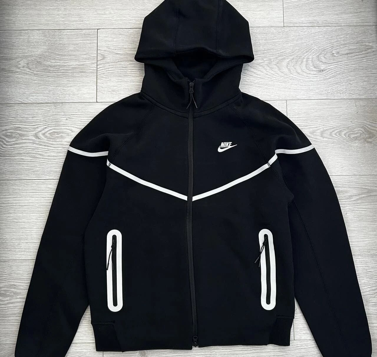 Nike Tech Fleece Tracksuit Black Mens Hoodie Pants Piece Rare - Main Image