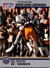 1990 MEL RENFRO ProSet Super Bowl XXV anniv. used Free Ship