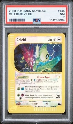 NEU CERT - Pokemon Celebi 145/144 Skyridge Reverse Holo - PSA 7