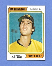 1974 Topps #32 JOHN GRUBB WASHINGTON NAT'L LEA   VARIATION NM-MT