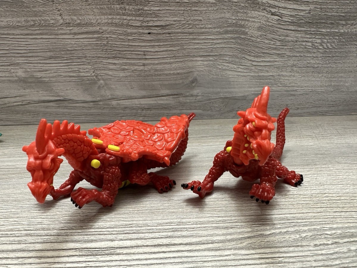 Mighty Max Dragon Island Red Dragon Figure Bluebird 1993 Lot Of 2
