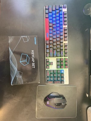 Risophy mechanical trimode keyboard linear red extra womier shinethru keycap set