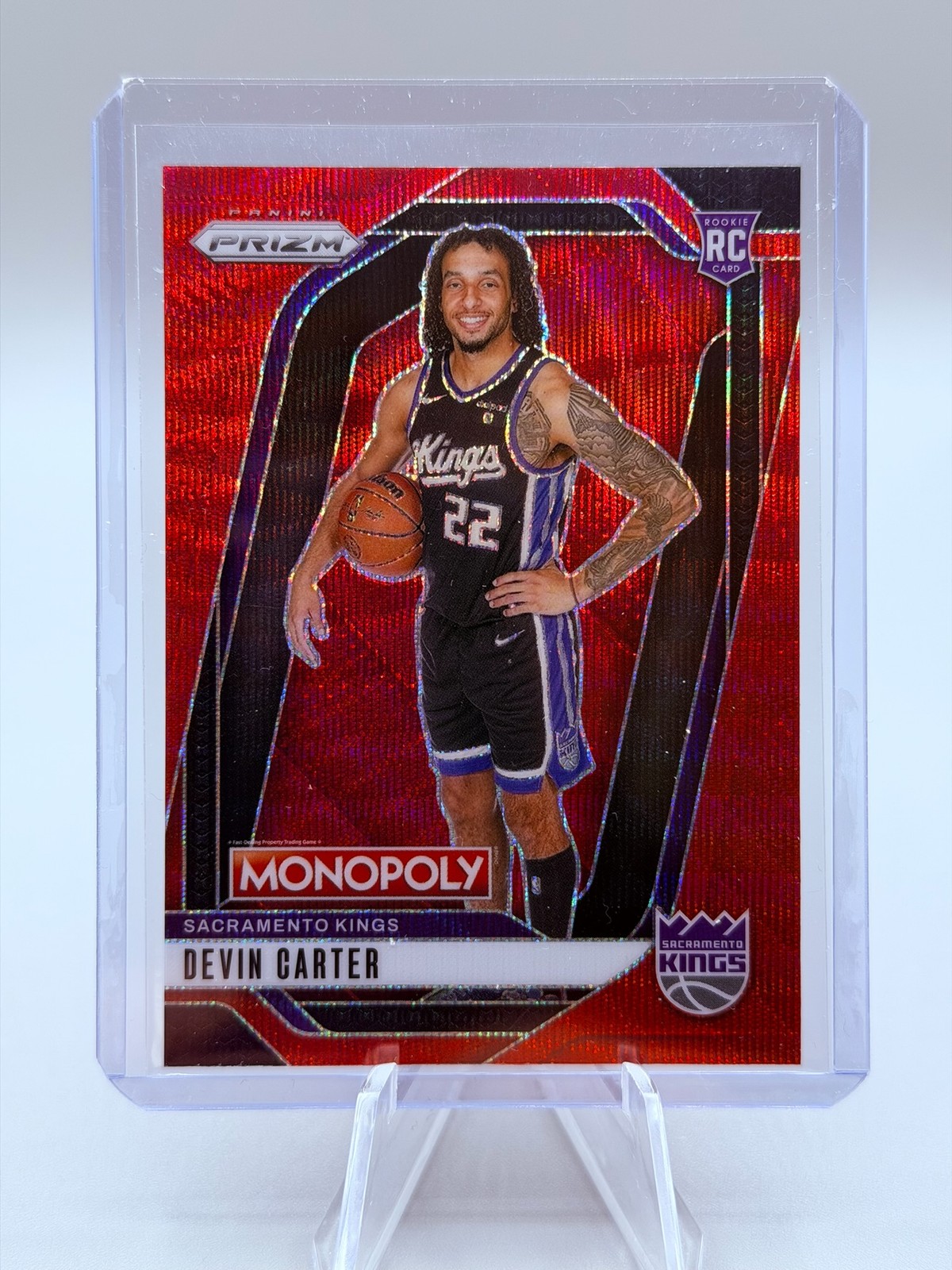 2024-25 Panini Prizm Monopoly Devin Carter Red Prizms Sacramento Kings #39