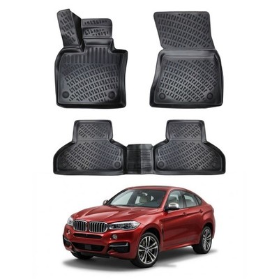 Passgenaue Fußmatten für 2015-2019 BMW X6 F16, TPE 3D Allwettereinlage