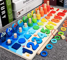 Kids Montessori Math Toys For Toddlers Educational Wooden Puzzle Board Toy