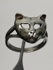 925 Sterling Silver Cat Face Ring Animal Feline Jewelry 4.2 Grams Size 8 — photo 10