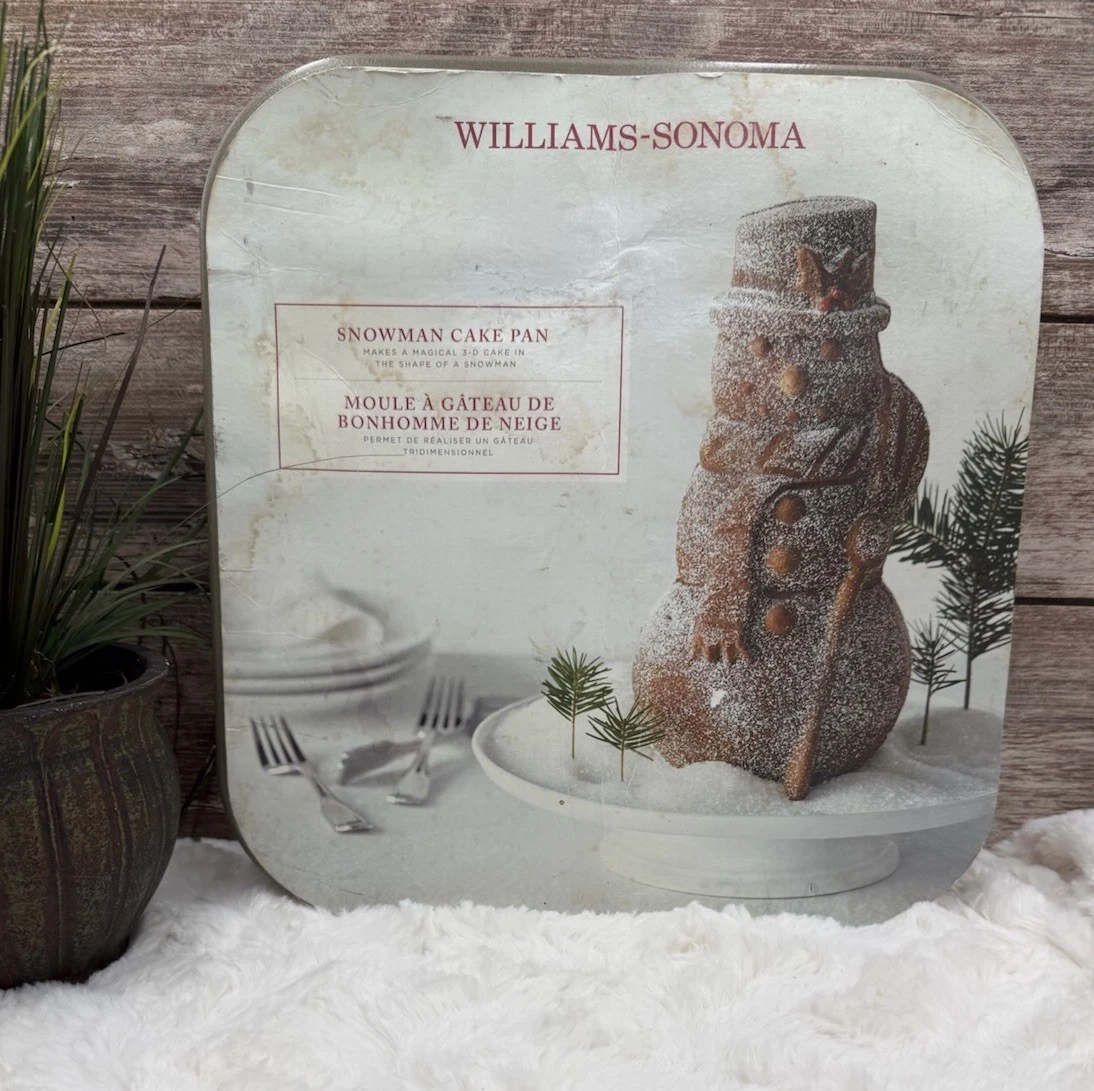 Williams Sonoma Nordic Ware Nonstick 3D 11” Snowman Cake Pan Baking Holiday Mold