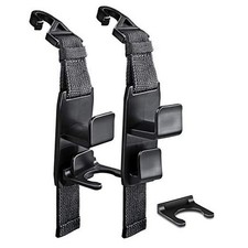 Adjustable Headrest Hooks for Car, Purse Hanger Headrest Hook 2Pack Black