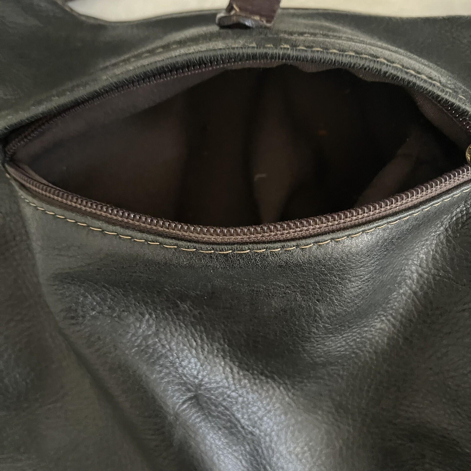 CORONADO Black & Brown Bison Leather Flap Concealed Bag eBay