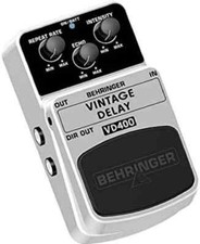 Behringer VINTAGE-DELAY VD400 Vintage Analog Delay Effects Pedal White