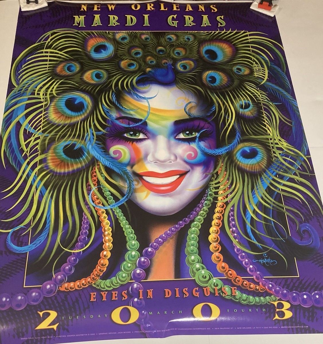 Vintage 2003 New Orleans Mardi Gras Poster 