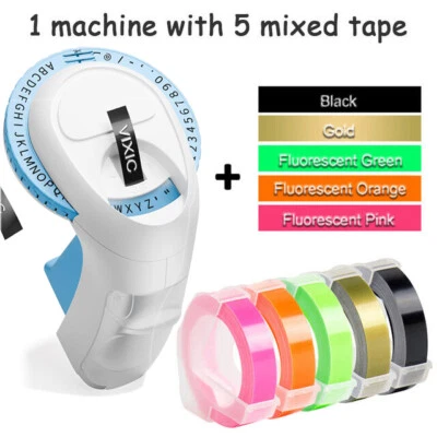 Phomemo Omega Embossing Label Maker with 5PK Label Tape 9mm Dymo Junior Embosser
