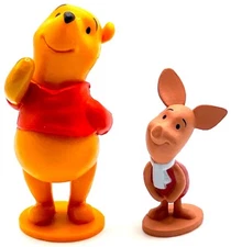 WINNIE THE POOH &  PIGLET Movie 2 Figure Play Set DISNEY Bear & Pig PVC TOY!