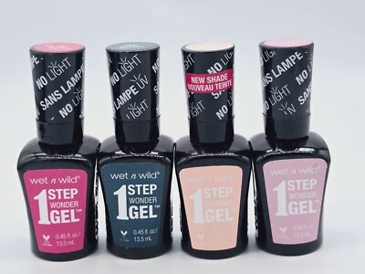  Wet N Wild 1 Step Wonder Gel Nail Polish ~Assorted~ NO REPEATS!  (Lot of 4) 