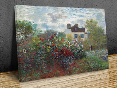 Der Garten des Künstlers in Argenteuil Leinwandbild Kunst Wand gerahmt oder nur Druck
