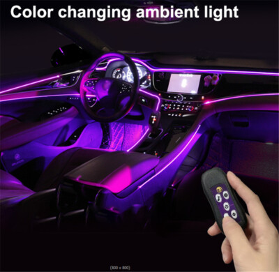7 Pieces USB Onochroe LED Car Interior Atosphere Lights, Plug-in 5V - Foto 4