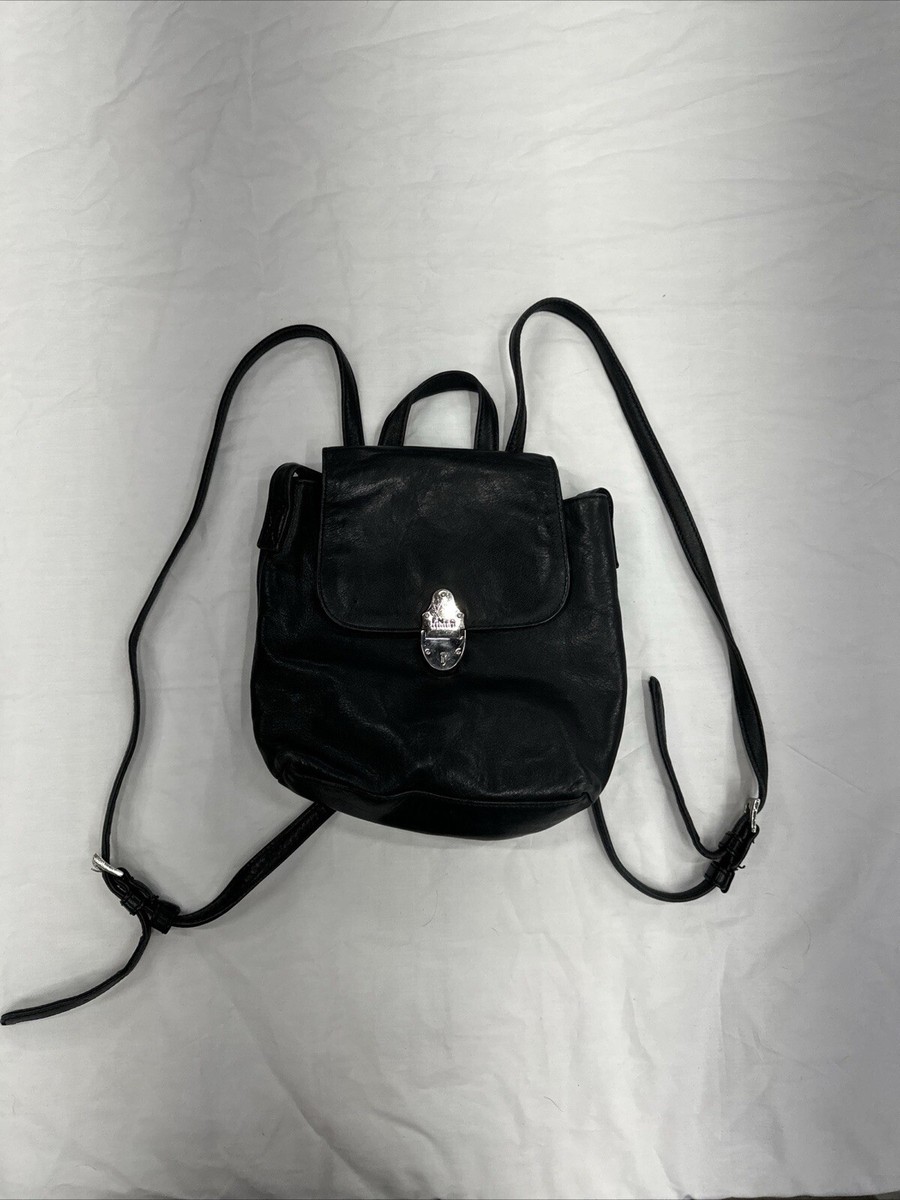 Enzo Angiolini Vintage Mini Black Pebble Leather BackPack | eBay display picture 3