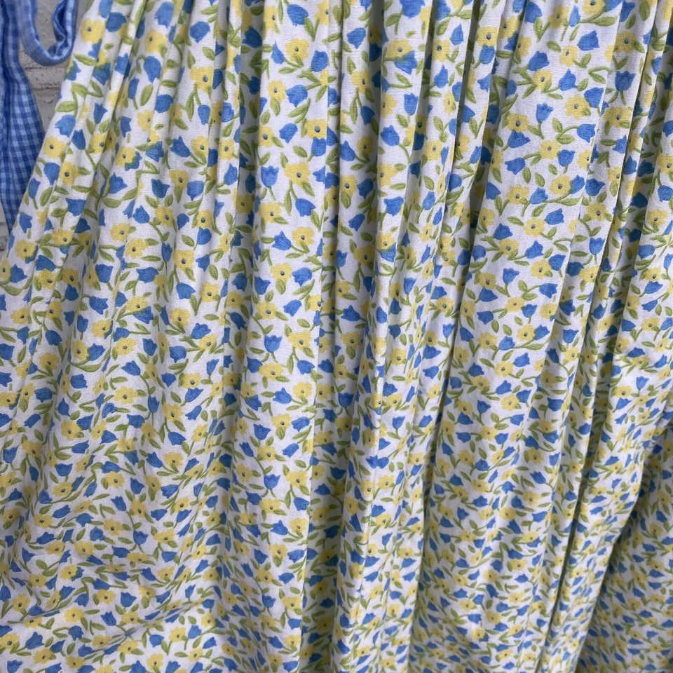 Strasburg Blue & White Floral Dress Sleeveless Sz 4 Side Bow Ditsy Easter - Image 3 of 4
