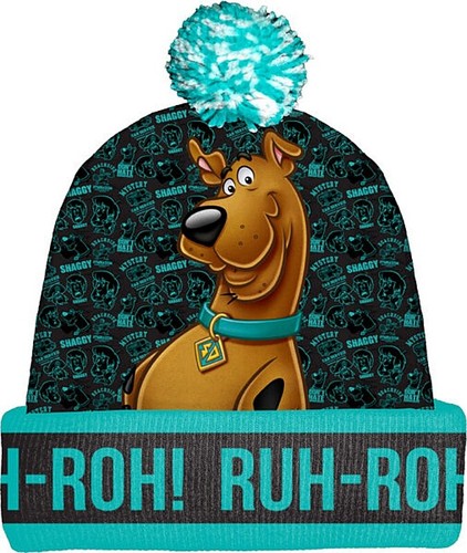 Scooby-Doo Animated Ruh-Roh! Pom Beanie Hat with Smiling Scooby Image NEW UNWORN