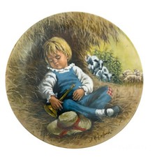 Reco LITTLE BOY BLUE Collectors Plate Mother Goose Series John McClelland