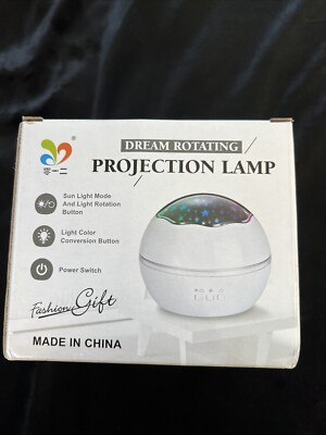 Dream Rotating Projection Star Lamp, White.