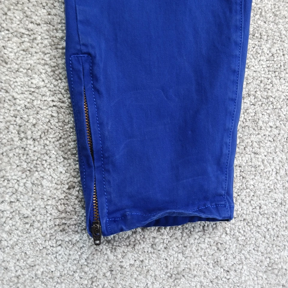 Calça jeans The Limited 678 feminina 10 azul royal jeans cintura média zíper bainha elástica - Imagem 4 de 4