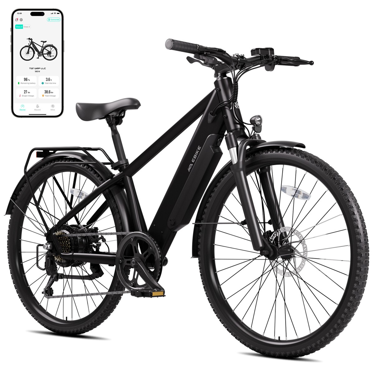 TST 26 in Electric Bike 1100W Peak long range 60Miles 7-Speed City