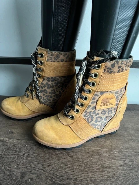 Sorel lexie wedge leopard hot sale