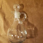 Vintage Vinaigrette, Oil  glass Bottle With Stopper, Anchor Hocking,6 3/4 " tall
