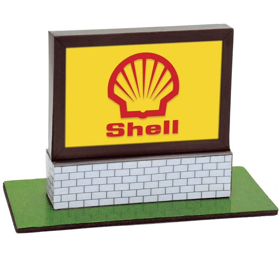 Modelos de carreras reales — Cartelera en carretera "SHELL" escala 1/32 slot car building Foto 3 de 4