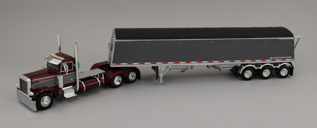 DCP 1:64 *RED & GREY* Peterbilt 379 Day Cab & LODE KING GRAIN