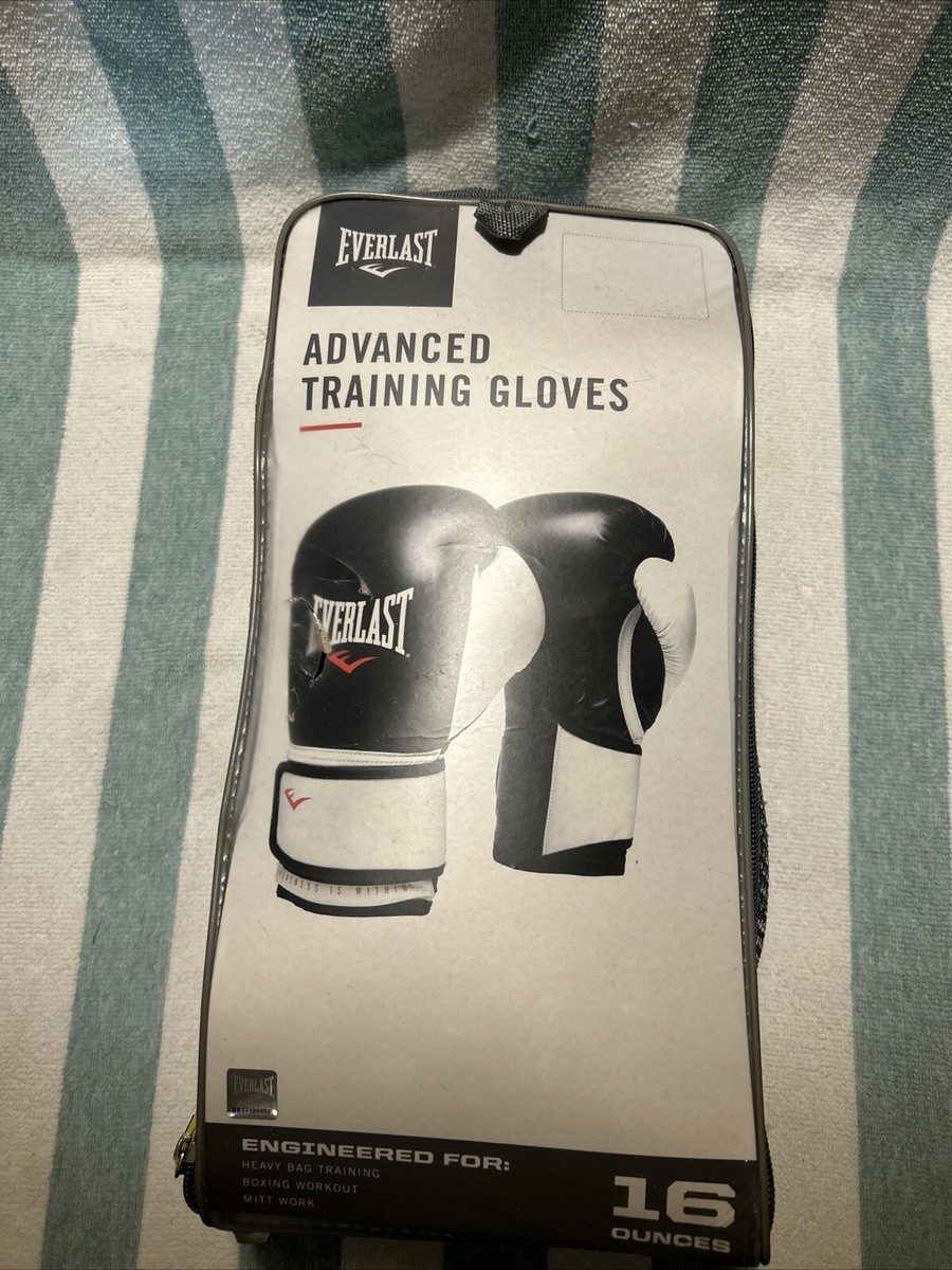 Everlast Advanced Pro Style Training Gloves 16 oz Black TA-16 Brand New In  Box