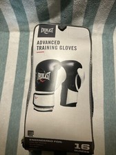 Everlast Advanced Pro Style Training Gloves 16 oz Black TA-16 Brand New In Box ,
