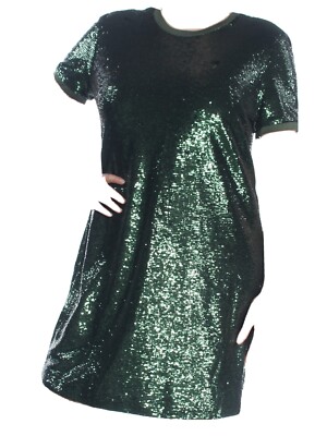 Ralph Lauren Green Sequin Shift Dress size 10 | eBay