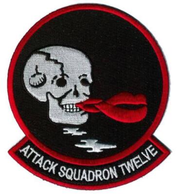 VA-12 Flying Ubangis Squadron Patch     Iron on, Embroidered, 4 Inch