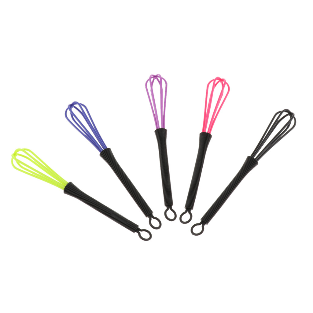 5 Stück Mini-Schneebesen Aus Kunststoff – 18 Cm, Für Haarfarbe, Saucen & Teig, Mit Aufhängehaken
