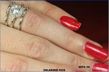 6MM ROUND CUT CZ BEAUTIFUL STERLING SILVER 925 ENGAGEMENT RING WEDDING RING SET