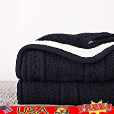 Cozy Double Sided Sherpa Blanket Soft Acrylic Throw Perfect Gift All Occasions