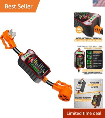 High Surge Capacity 50 Amp RV Protector with Integrated Circuit Testing - 4200J